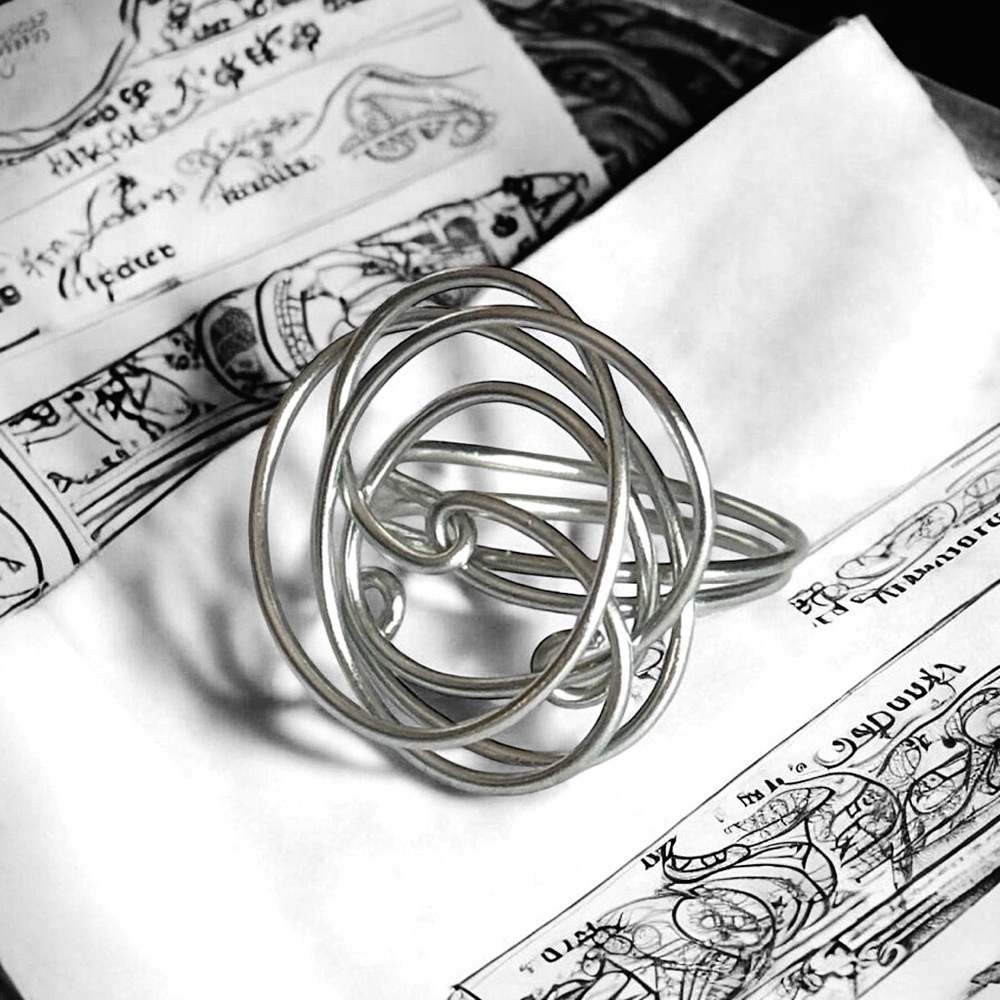 5 For $25💫Alternative Silver Wire Orbicular Ring